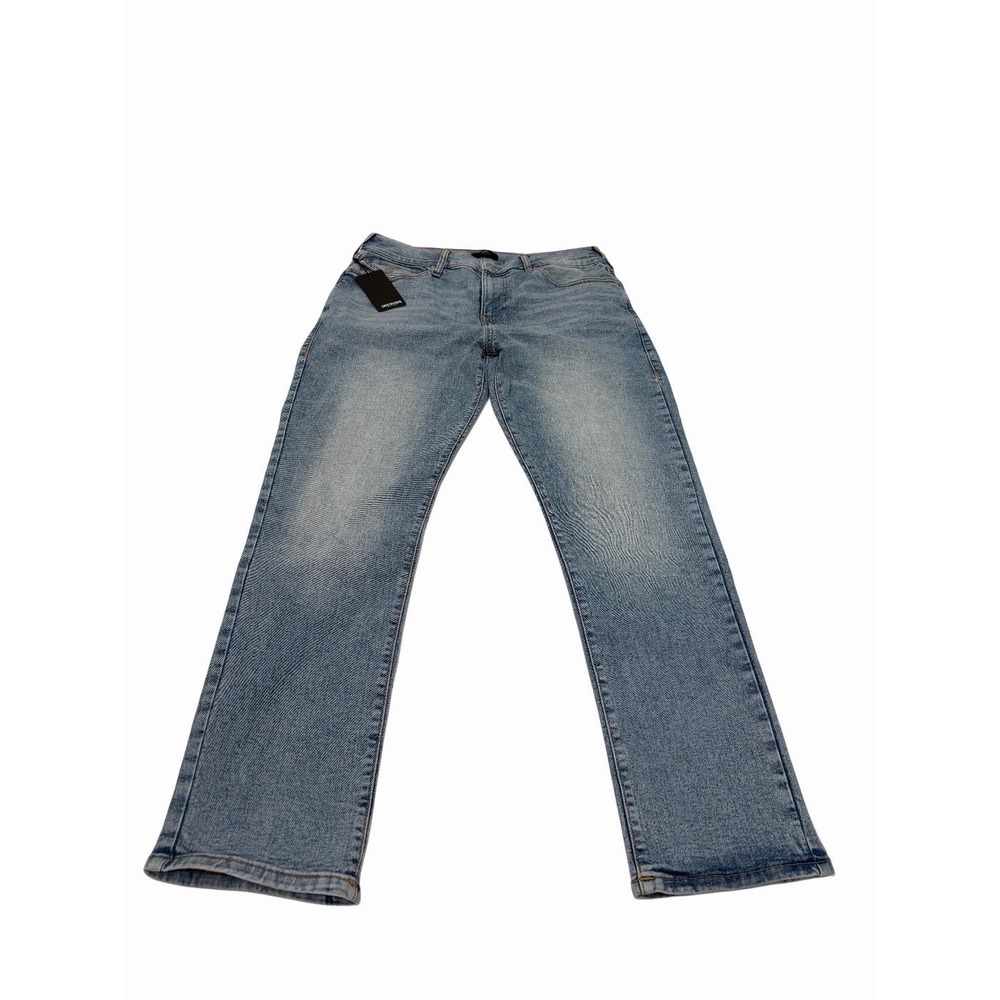 True Religion Mens Geno SN Flap Slim Light Bliss Wash Jeans Pants Size 34x32 NWT